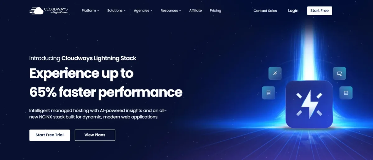 Cloudways Experience up to 65% faster performance SaaSHostly