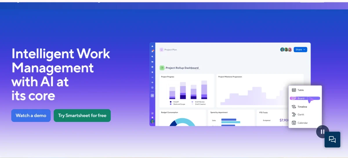 Smartsheet Banner SaaSHostly