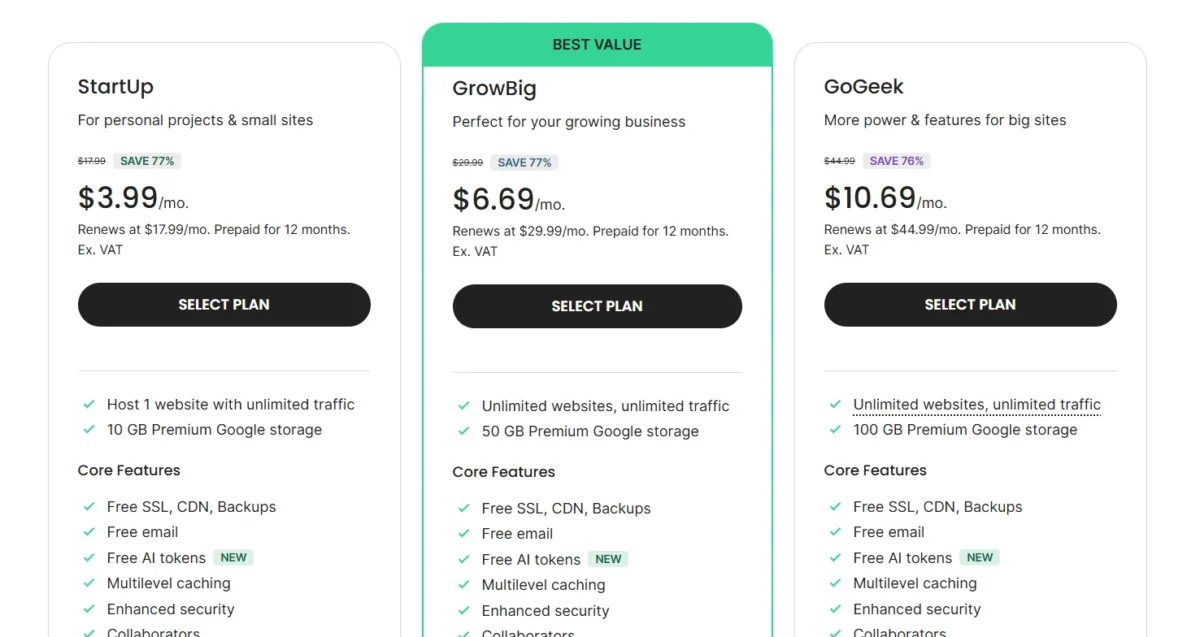SiteGround Plans and Pricing SaaSHostly
