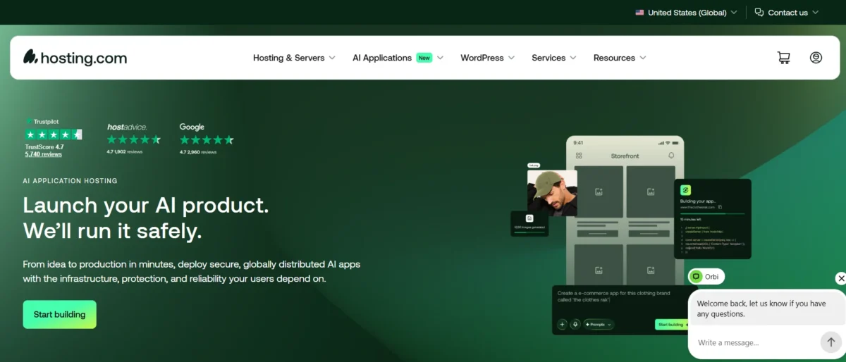 Bluehost home page