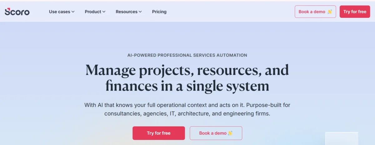 Manage projects, resources, and finances in a single system